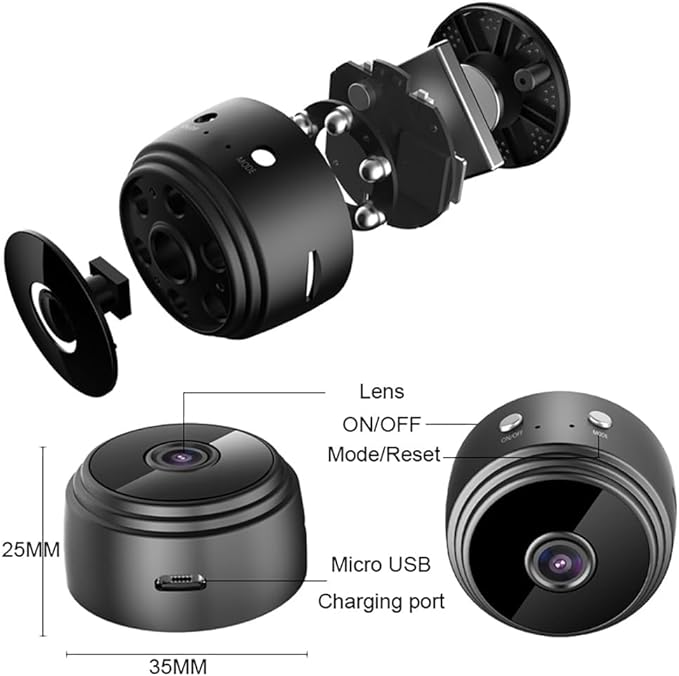 WiFi Mini Camera HD 1080p Wireless Video Recorder Voice Recorder Security Monitoring Camera