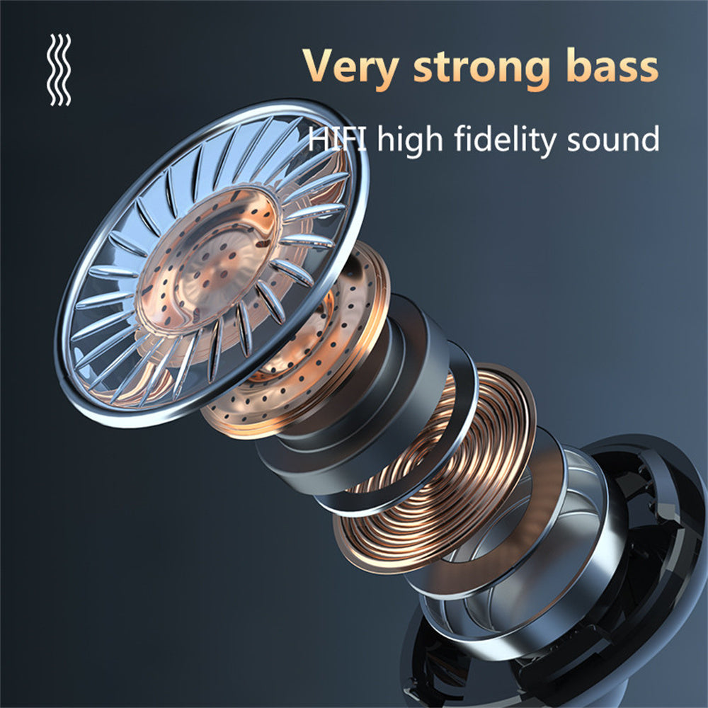 TWS Bluetooth Earphones 3500mAh Charging Box Wireless Waterproof Earbuds with Mic Sports