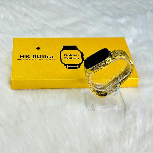 HK9 Ultra Golden Edition: Dual Straps, 2.2-Inch Infinite Display Smartwatch in Glamorous Gold