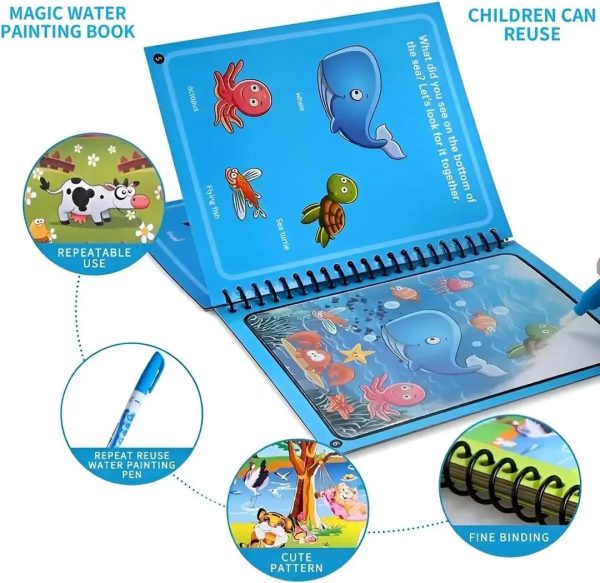 Magic Water Book Painting Drawing Coloring Board Book Magic Water Pen